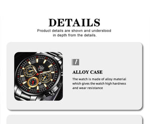Planet Gates DEYROS Fashion Mens Watches Male Stainless Steel Quartz Wrist Watch Luminous Clock Men Sports Leather Bracelet