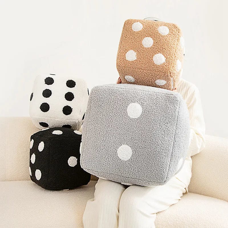 Planet Gates Dice Pillow Plush Dice Cube Cushion Hug Pillow Stuffed Plush Toy Game Props Car Interior Ornament Home Decoration Party Supplies