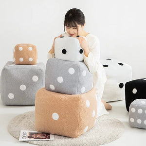 Planet Gates Dice Pillow Plush Dice Cube Cushion Hug Pillow Stuffed Plush Toy Game Props Car Interior Ornament Home Decoration Party Supplies