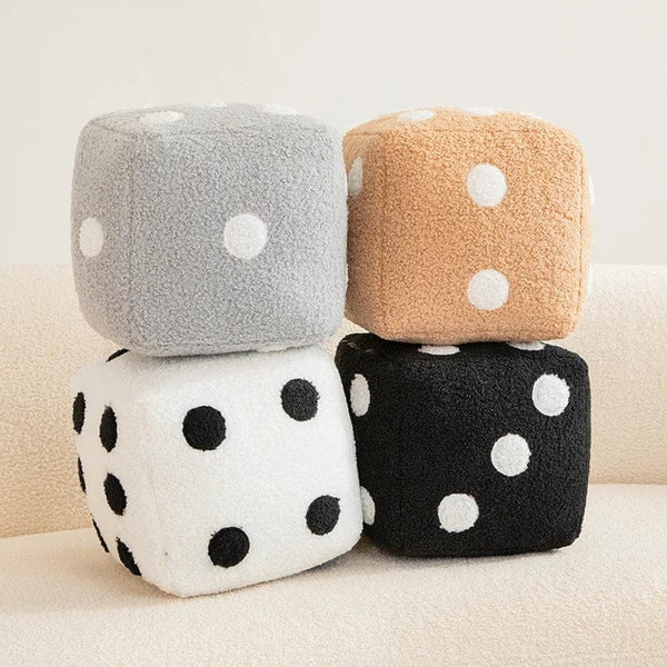 Planet Gates Dice Pillow Plush Dice Cube Cushion Hug Pillow Stuffed Plush Toy Game Props Car Interior Ornament Home Decoration Party Supplies