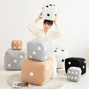 Planet Gates Dice Pillow Plush Dice Cube Cushion Hug Pillow Stuffed Plush Toy Game Props Car Interior Ornament Home Decoration Party Supplies