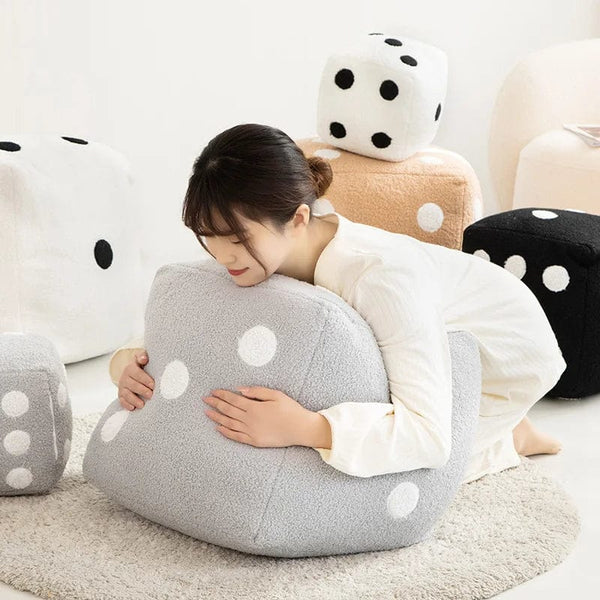 Planet Gates Dice Pillow Plush Dice Cube Cushion Hug Pillow Stuffed Plush Toy Game Props Car Interior Ornament Home Decoration Party Supplies