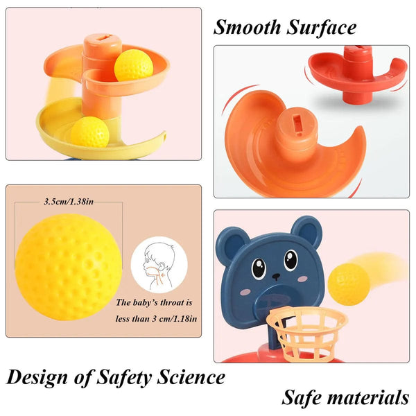 Planet Gates Different Layers Baby Track Rolling Ball Toy Early Educational Puzzle Toy for Children Montessori Sliding Track Tower Kids Gift