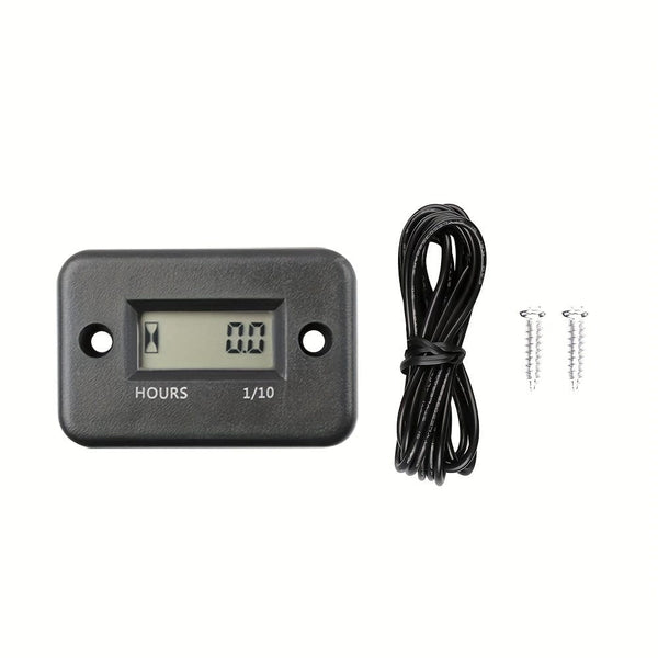 Planet Gates Digital LCD Hour Meter Motor Waterproof Display For Bike Motorcycle ATV Snowmobile Marine Boat Ski Dirt Gas Engine