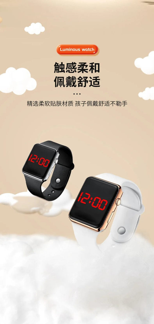 Planet Gates Digital Watches Men Women Electronic Square LED Sport Wristwatch Fashion Casual Simple Silicone Female Clock Reloj Para Mujer