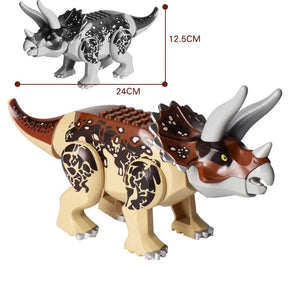 Planet Gates Dinosaur 6 Jurassic Dino World Large Dinosaurs Figures Bricks Building Blocks Velociraptor T-Rex Triceratops Indominus Rex Toys For Kids