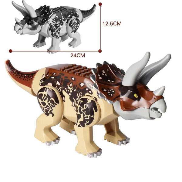 Planet Gates Dinosaur 6 Jurassic Dino World Large Dinosaurs Figures Bricks Building Blocks Velociraptor T-Rex Triceratops Indominus Rex Toys For Kids