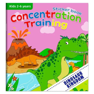 Planet Gates Dinosaur Cognitive Game Kawaii Sticker Book Educational DIY Hand-on Puzzle Cartoon Animals Life Skill Learning Toddler Toys For Kids