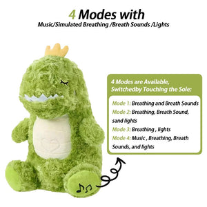 Planet Gates Dinosaur Green / CHINA / 25-30CM Dropshipping Schlummerotter Sleep Plush Koala Sensory Toys Gift Breathing Schlummer Otter Music Appease Gift Plush Dinosaur Toys