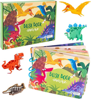 Planet Gates Dinosaur Montessori Busy Book for Kids Sticker Quiet Book Baby Early Educational Toy toddlers Matching Puzzles Game Learning Toys Gifts