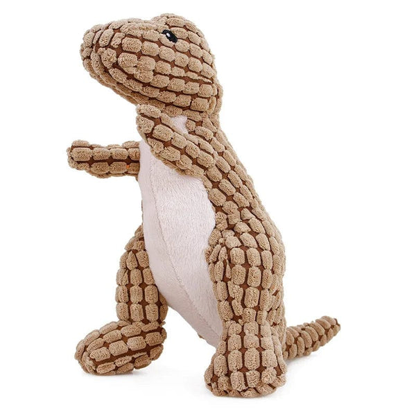 Planet Gates Dinosaur Plush Dog Toys Corduroy for Small Medium Dogs Animal Dog Squeaky Toy Bite Resistant Chew Toy Molar Teeth Cleaning Puppy Toys