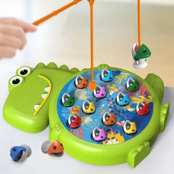 Planet Gates Dinosaur Simple Magnetic Fishing Toys Play Rod Game Toys for Children Baby Montessori with Rod Kids Educational Rotating Gift