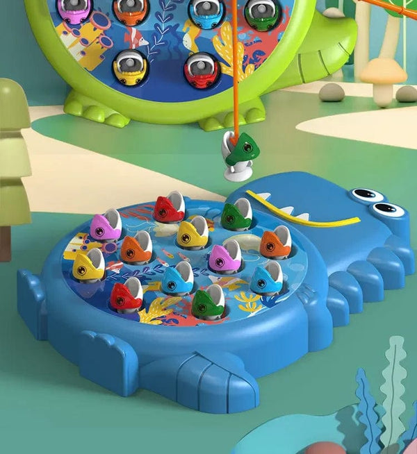 Planet Gates Dinosaur Simple Magnetic Fishing Toys Play Rod Game Toys for Children Baby Montessori with Rod Kids Educational Rotating Gift