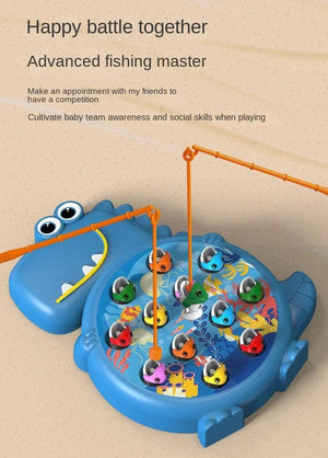 Planet Gates Dinosaur Simple Magnetic Fishing Toys Play Rod Game Toys for Children Baby Montessori with Rod Kids Educational Rotating Gift