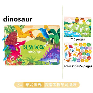 Planet Gates dinosaur Sticker Montessori Quiet Book Puzzles Educational Toys for Kids Children Busy Book Toy Cognition Montessori Education Books
