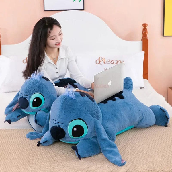 Planet Gates Disney 45/60/80cm Stitch Doll Plush Toys Lilo&Stitch Plush Stuffed Doll Soft Pillow Prone Posture Dark/Light Blue Cute Toy Gifts