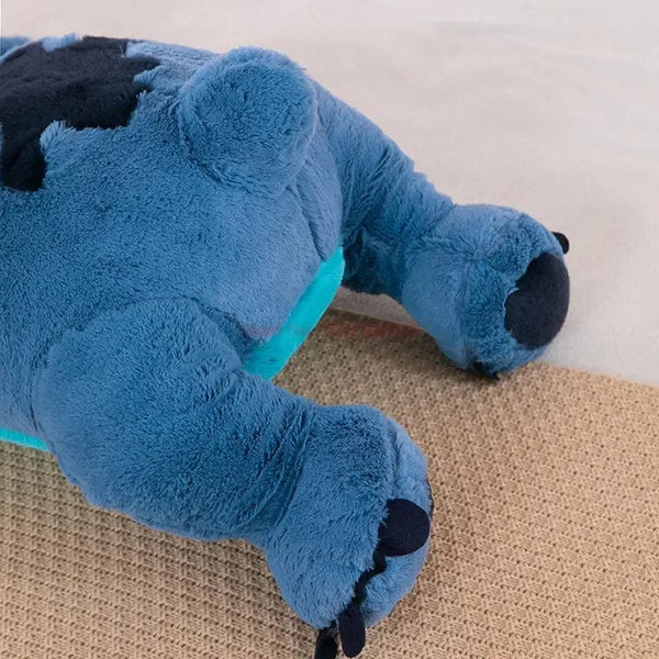 Planet Gates Disney 45/60/80cm Stitch Doll Plush Toys Lilo&Stitch Plush Stuffed Doll Soft Pillow Prone Posture Dark/Light Blue Cute Toy Gifts