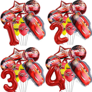 Planet Gates Disney Cars Lightning McQueen 32" Number Balloon Set   Baby Shower Supplies Birthday Party Decorations Kids Toy Gifts Air Globos