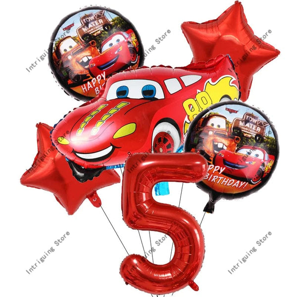 Planet Gates Disney Cars Lightning McQueen 32" Number Balloon Set   Baby Shower Supplies Birthday Party Decorations Kids Toy Gifts Air Globos