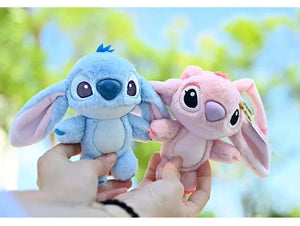 Planet Gates Disney Kawaii Stitch Plush Keychain Toy Lovely Lilo & Stitch Doll Angel Plushies Cute Stuffed Bag Pendant Girls Birthday Gift