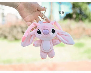 Planet Gates Disney Kawaii Stitch Plush Keychain Toy Lovely Lilo & Stitch Doll Angel Plushies Cute Stuffed Bag Pendant Girls Birthday Gift