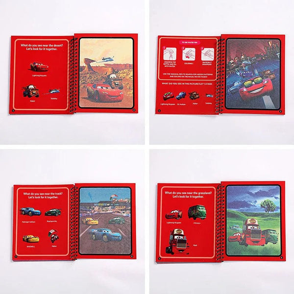 Planet Gates Disney Kids Puzzle Graffiti Painting Book Cartoon Anime Frozen Spiderman Cars Sofia Princes Mickey DIY Magic Watercolor Painting