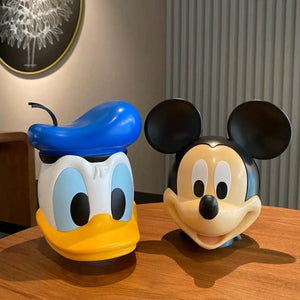 Planet Gates Disney Mickey Mouse Action Figure Model Piggy Bank Anime Child Toys Donald Duck Cartoon Doll Saving Pot Change Jar Decoration