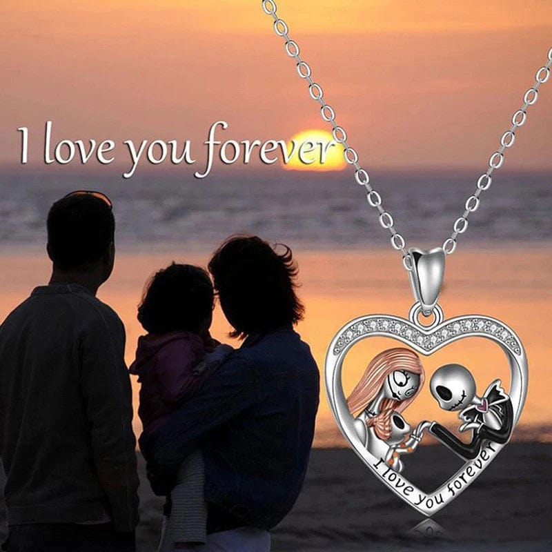 Planet Gates Disney Nightmare Before Christmas Necklace Jack Sally Movie Figures Sweater Chain Fashion Jewelry Accessories Women Lover Gifts