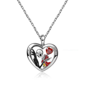 Planet Gates Disney Nightmare Before Christmas Necklace Jack Sally Movie Figures Sweater Chain Fashion Jewelry Accessories Women Lover Gifts
