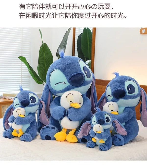 Planet Gates Disney Plush Doll Stitch Lilo Doll Cute Duck Stitch Plush Stuffed Toy Christmas Children's Birthday Gift Kawaii Decoration Toys