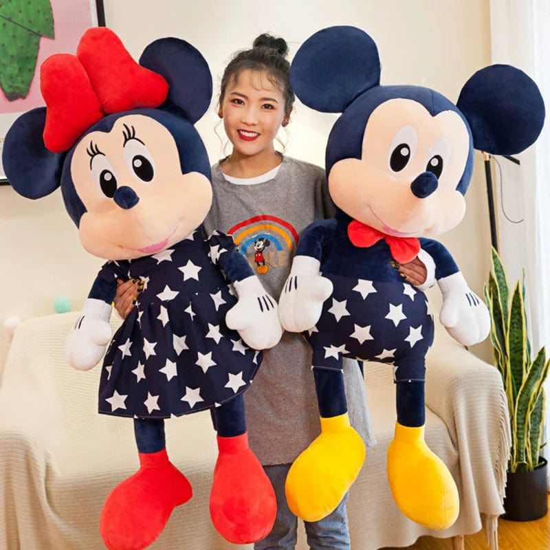 Planet Gates Disney Star Mickey Plush Toy Minnie Doll Large Couple Mickey Mouse Playing with Children's Pillow Doll Gifts