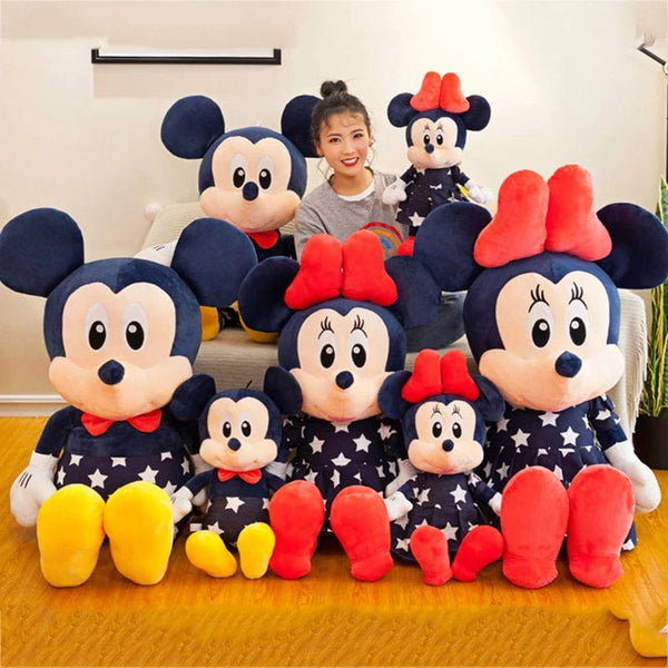 Planet Gates Disney Star Mickey Plush Toy Minnie Doll Large Couple Mickey Mouse Playing with Children's Pillow Doll Gifts