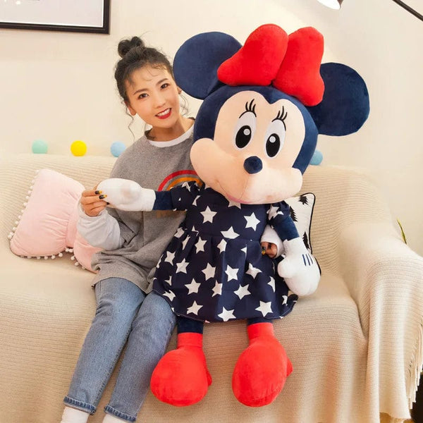 Planet Gates Disney Star Mickey Plush Toy Minnie Doll Large Couple Mickey Mouse Playing with Children's Pillow Doll Gifts