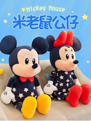 Planet Gates Disney Star Mickey Plush Toy Minnie Doll Large Couple Mickey Mouse Playing with Children's Pillow Doll Gifts