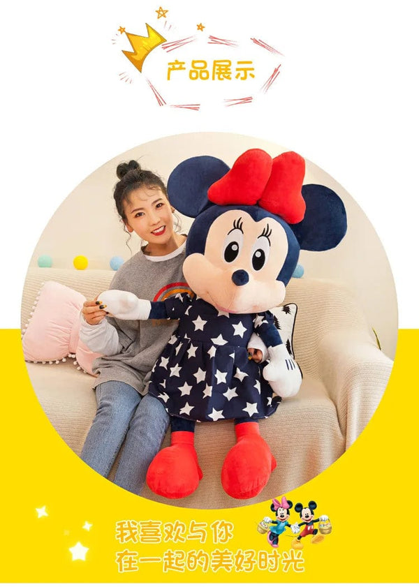 Planet Gates Disney Star Mickey Plush Toy Minnie Doll Large Couple Mickey Mouse Playing with Children's Pillow Doll Gifts