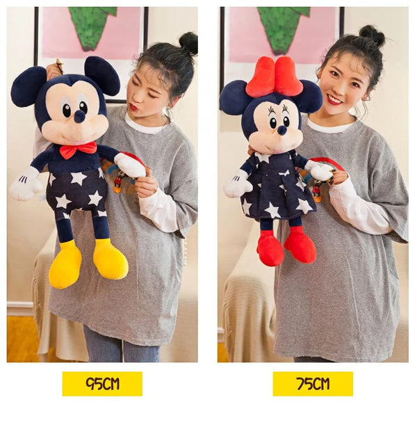 Planet Gates Disney Star Mickey Plush Toy Minnie Doll Large Couple Mickey Mouse Playing with Children's Pillow Doll Gifts