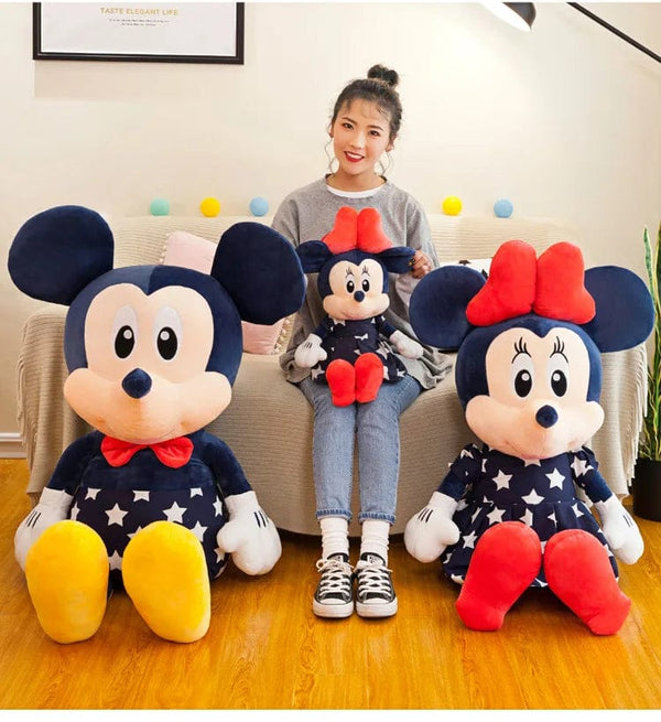 Planet Gates Disney Star Mickey Plush Toy Minnie Doll Large Couple Mickey Mouse Playing with Children's Pillow Doll Gifts