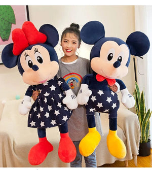 Planet Gates Disney Star Mickey Plush Toy Minnie Doll Large Couple Mickey Mouse Playing with Children's Pillow Doll Gifts