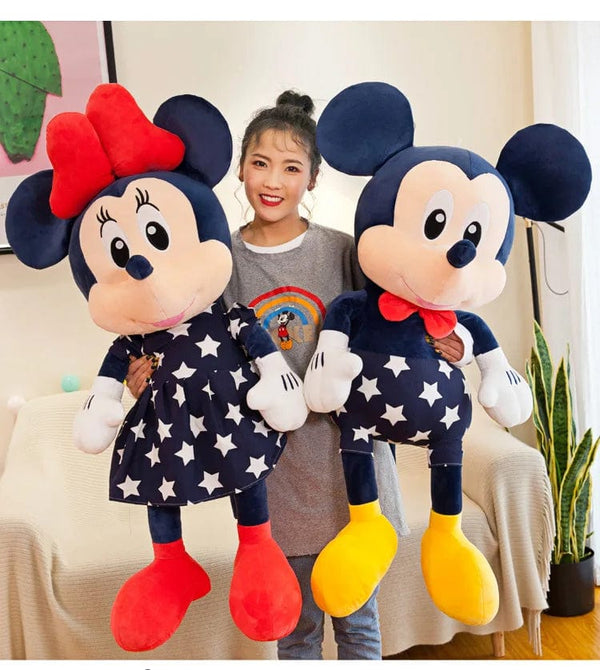 Planet Gates Disney Star Mickey Plush Toy Minnie Doll Large Couple Mickey Mouse Playing with Children's Pillow Doll Gifts