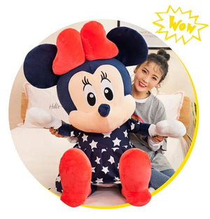 Planet Gates Disney Star Mickey Plush Toy Minnie Doll Large Couple Mickey Mouse Playing with Children's Pillow Doll Gifts