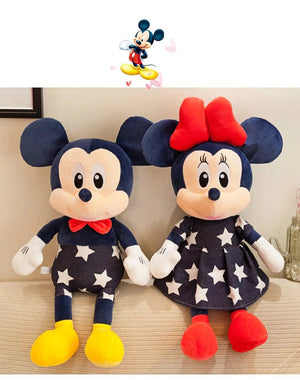 Planet Gates Disney Star Mickey Plush Toy Minnie Doll Large Couple Mickey Mouse Playing with Children's Pillow Doll Gifts