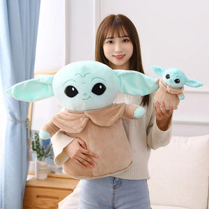 Planet Gates Disney Star Wars Anime Yoda Plush Grogu Mandalorian Figure Yoda Baby Peluche Dolls Stuffed Cartoon Yoda Model Kid Toy Gifts
