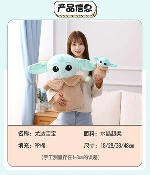 Planet Gates Disney Star Wars Anime Yoda Plush Grogu Mandalorian Figure Yoda Baby Peluche Dolls Stuffed Cartoon Yoda Model Kid Toy Gifts