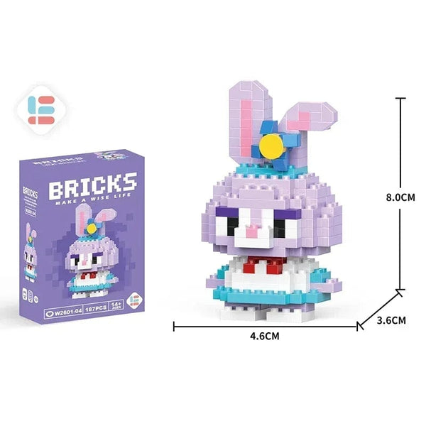 Planet Gates Disney Stitch Building Blocks Anime Kawaii Cartoon mini Action Children's Figures Blocks Bricks Assemble DIY Toys Gift for Kids