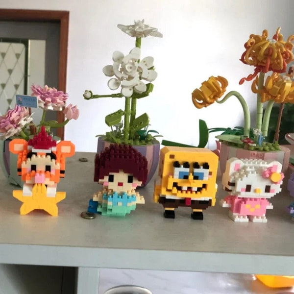 Planet Gates Disney Stitch Building Blocks Anime Kawaii Cartoon mini Action Children's Figures Blocks Bricks Assemble DIY Toys Gift for Kids