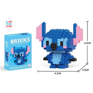 Planet Gates Disney Stitch Building Blocks Anime Kawaii Cartoon mini Action Children's Figures Blocks Bricks Assemble DIY Toys Gift for Kids
