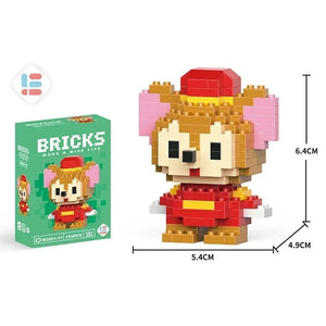 Planet Gates Disney Stitch Building Blocks Anime Kawaii Cartoon mini Action Children's Figures Blocks Bricks Assemble DIY Toys Gift for Kids