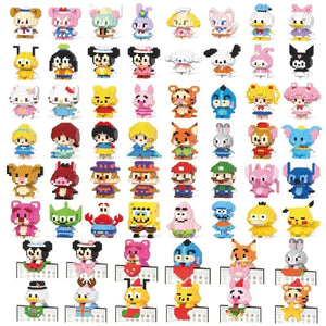 Planet Gates Disney Stitch Building Blocks Anime Kawaii Cartoon mini Action Children's Figures Blocks Bricks Assemble DIY Toys Gift for Kids