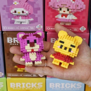 Planet Gates Disney Stitch Building Blocks Anime Kawaii Cartoon mini Action Children's Figures Blocks Bricks Assemble DIY Toys Gift for Kids