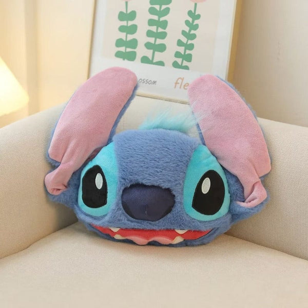 Planet Gates Disney Stitch Car Seat Belt Cover Neck Pillow Cartoon Anime Headrest Neck Support Universal Auto Plush Cute Interior Accessories